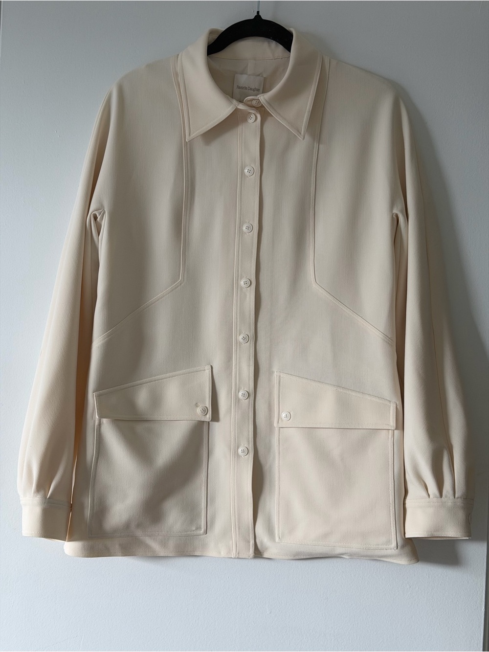 Favorite Daughter Ivory/Cream Button-Up Shirt Jacket Shacket - Size S